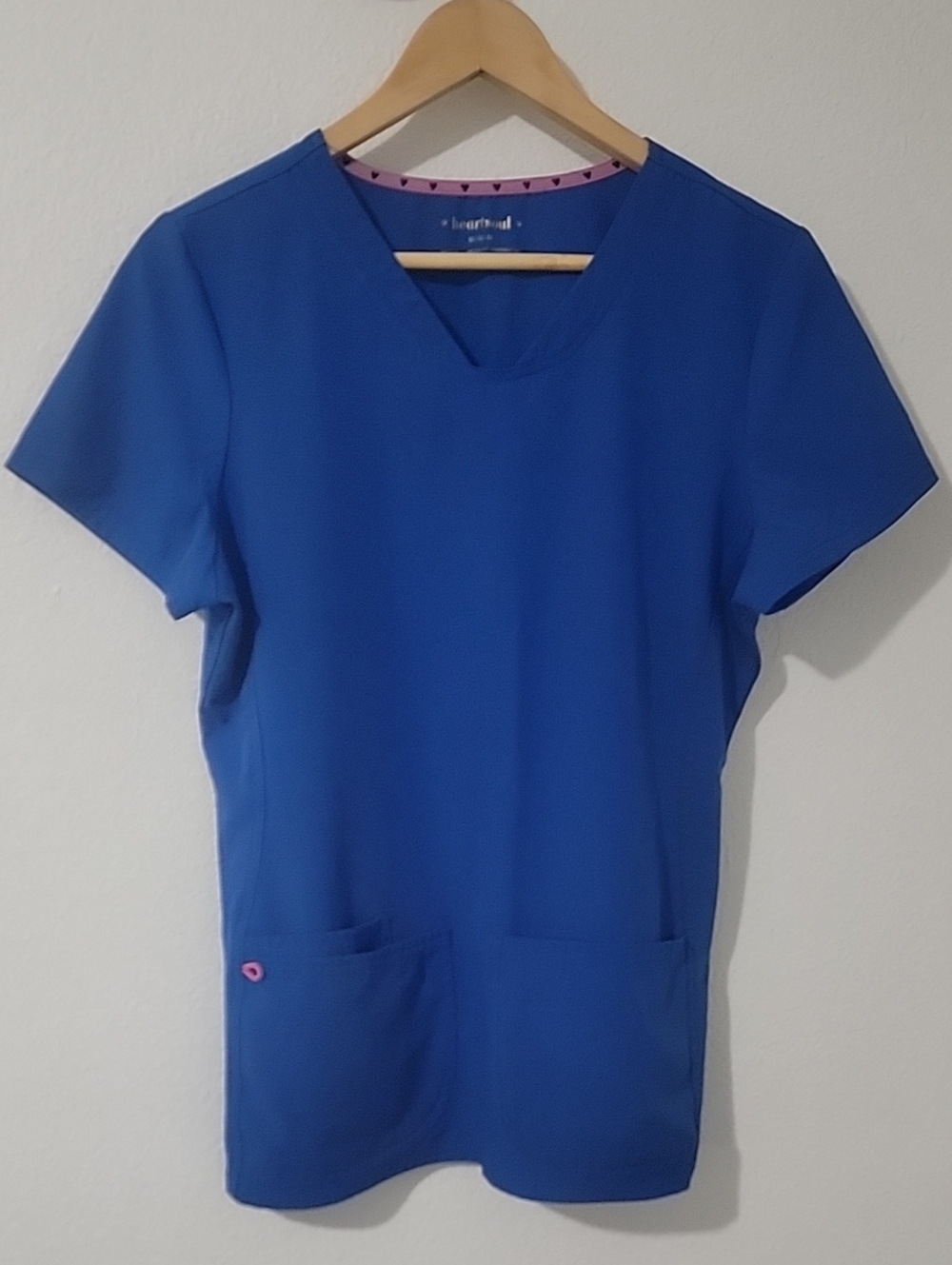 HeartSoul Women's V-Neck Scrub Top in Royal Blue
